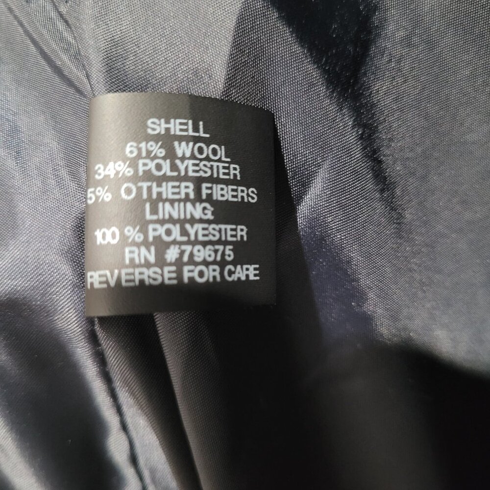 Like New Michael Kors Wool Coat. Zip-Front Closure. Two Pockets. Midnight. XS. - Picture 8 of 16